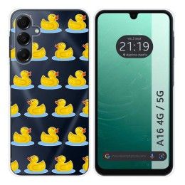 Funda Silicona Transparente para Samsung Galaxy A16 4G / 5G diseño Pato Dibujos