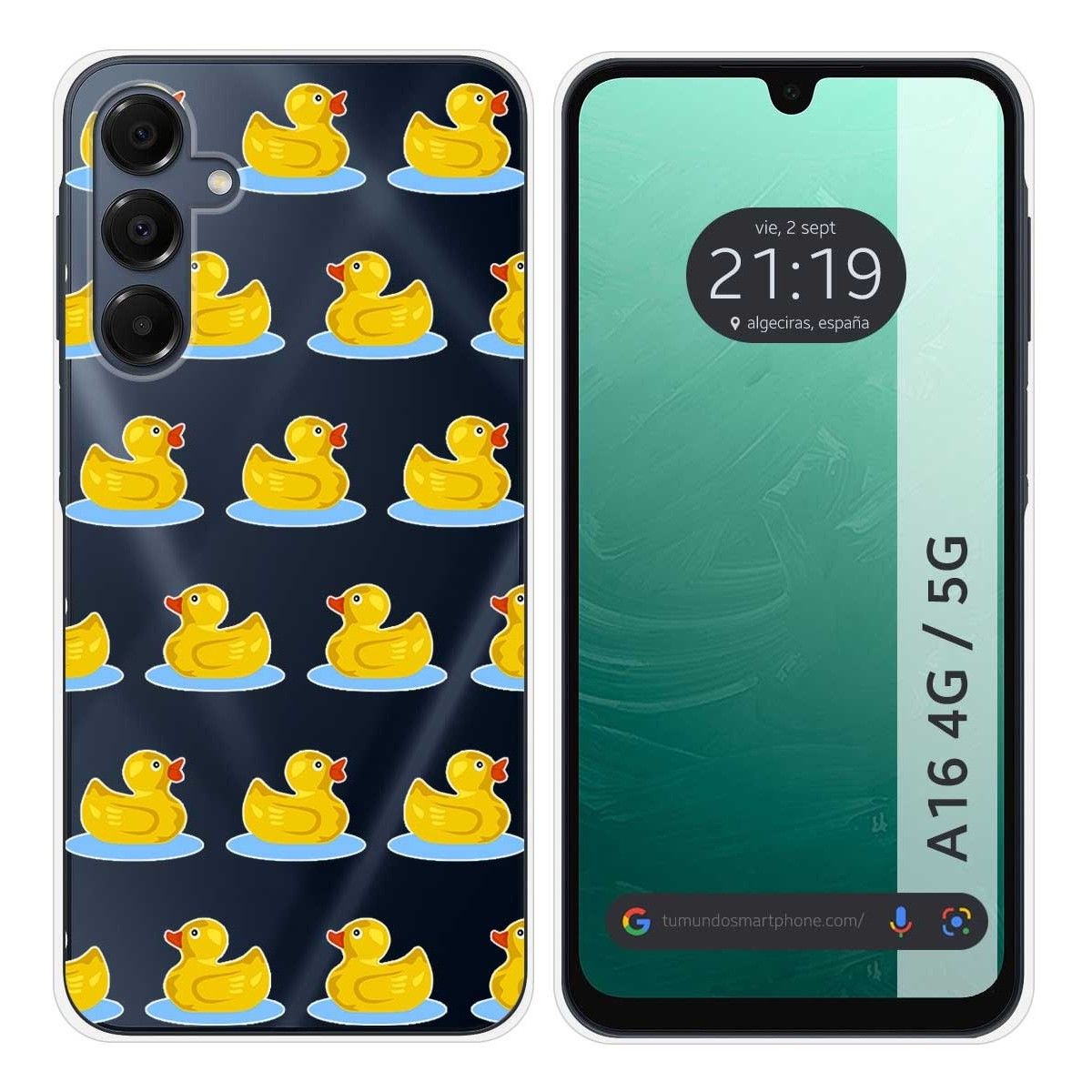 Funda Silicona Transparente para Samsung Galaxy A16 4G / 5G diseño Pato Dibujos