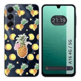 Funda Silicona Transparente para Samsung Galaxy A16 4G / 5G diseño Piña Dibujos
