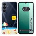 Funda Silicona Transparente para Samsung Galaxy A16 4G / 5G diseño Playa Dibujos