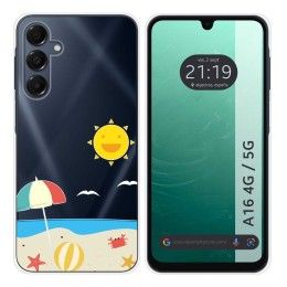 Funda Silicona Transparente para Samsung Galaxy A16 4G / 5G diseño Playa Dibujos