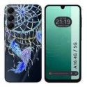 Funda Silicona Transparente para Samsung Galaxy A16 4G / 5G diseño Plumas Dibujos