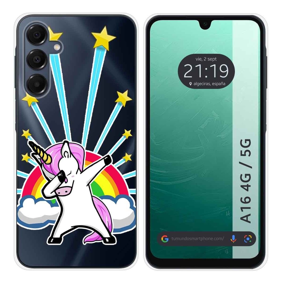 Funda Silicona Transparente para Samsung Galaxy A16 4G / 5G diseño Unicornio Dibujos