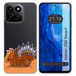 Funda Silicona Transparente para Huawei Honor 200 Smart 5G diseño Bufalo Dibujos
