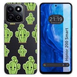 Funda Silicona Transparente para Huawei Honor 200 Smart 5G diseño Cactus Dibujos