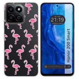 Funda Silicona Transparente para Huawei Honor 200 Smart 5G diseño Flamenco Dibujos