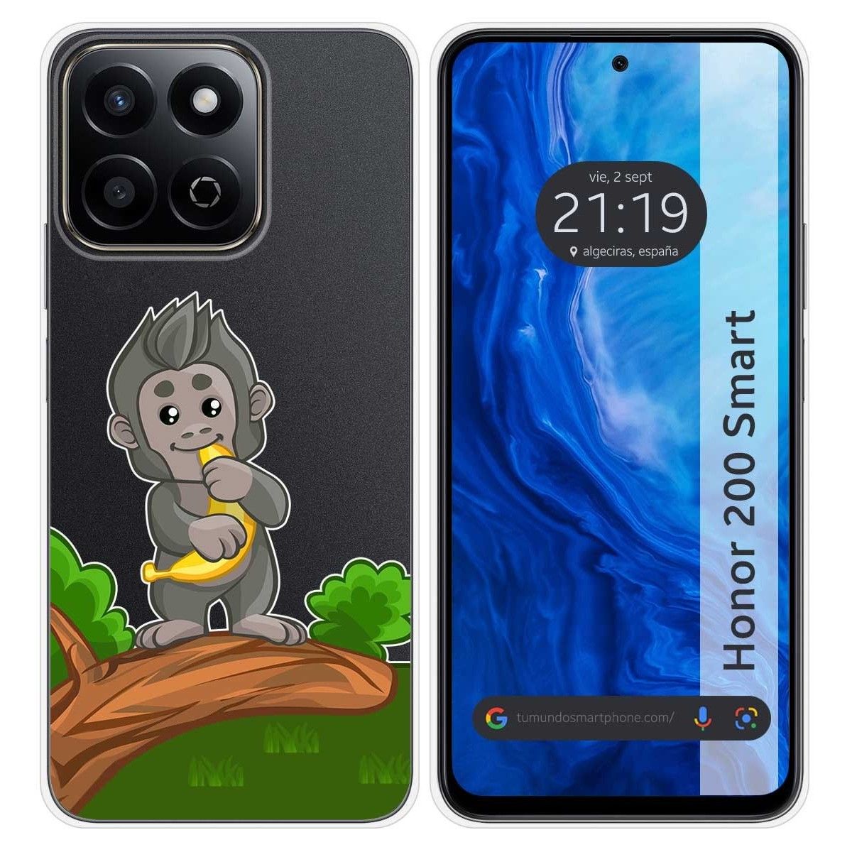 Funda Silicona Transparente para Huawei Honor 200 Smart 5G diseño Mono Dibujos
