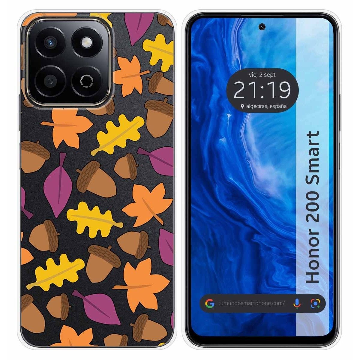 Funda Silicona Transparente para Huawei Honor 200 Smart 5G diseño Otoño Dibujos