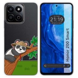 Funda Silicona Transparente para Huawei Honor 200 Smart 5G diseño Panda Dibujos