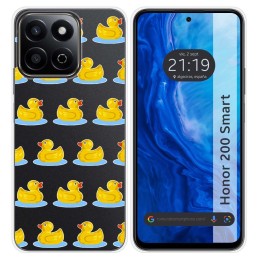 Funda Silicona Transparente para Huawei Honor 200 Smart 5G diseño Pato Dibujos