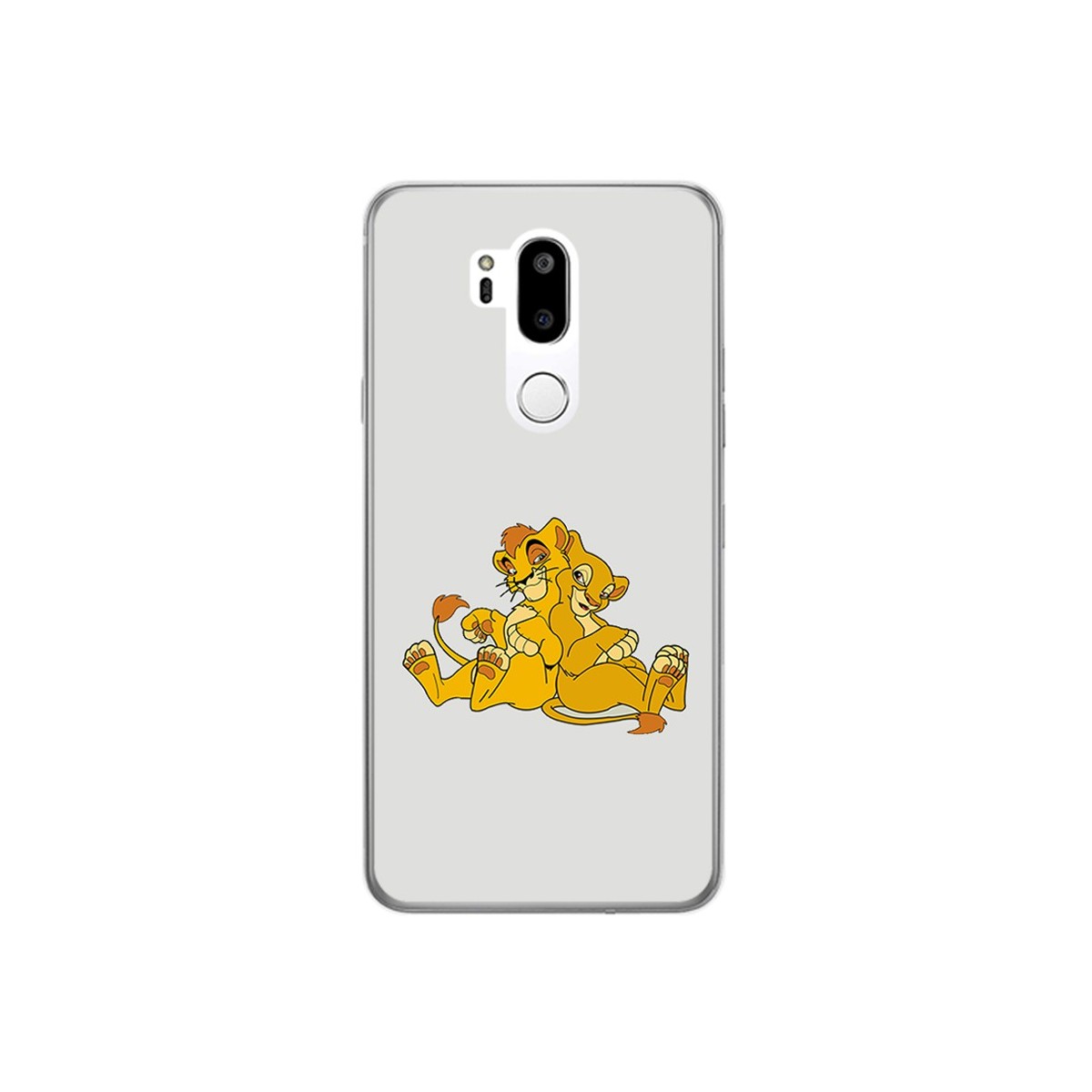 Funda Gel Tpu para Lg G7 Thinq Diseño Leones Dibujos