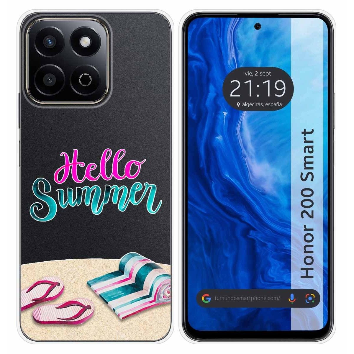 Funda Silicona Transparente para Huawei Honor 200 Smart 5G diseño Summer Dibujos