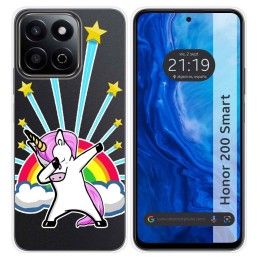 Funda Silicona Transparente para Huawei Honor 200 Smart 5G diseño Unicornio Dibujos