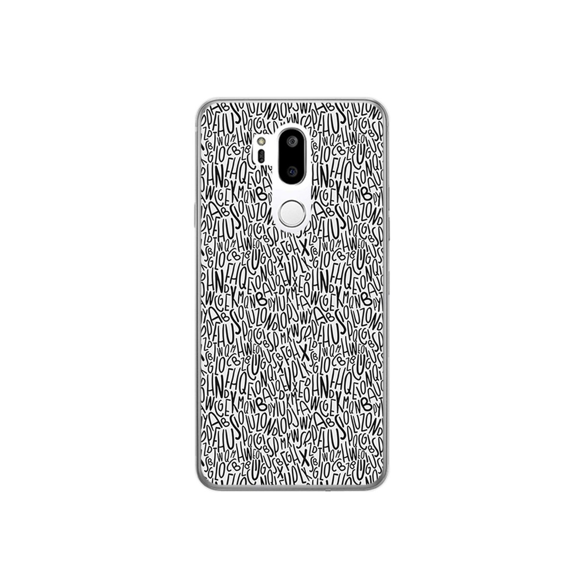 Funda Gel Tpu para Lg G7 Thinq Diseño Letras Dibujos