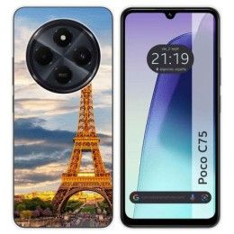 Funda Silicona para Xiaomi Poco C75 diseño Paris Dibujos