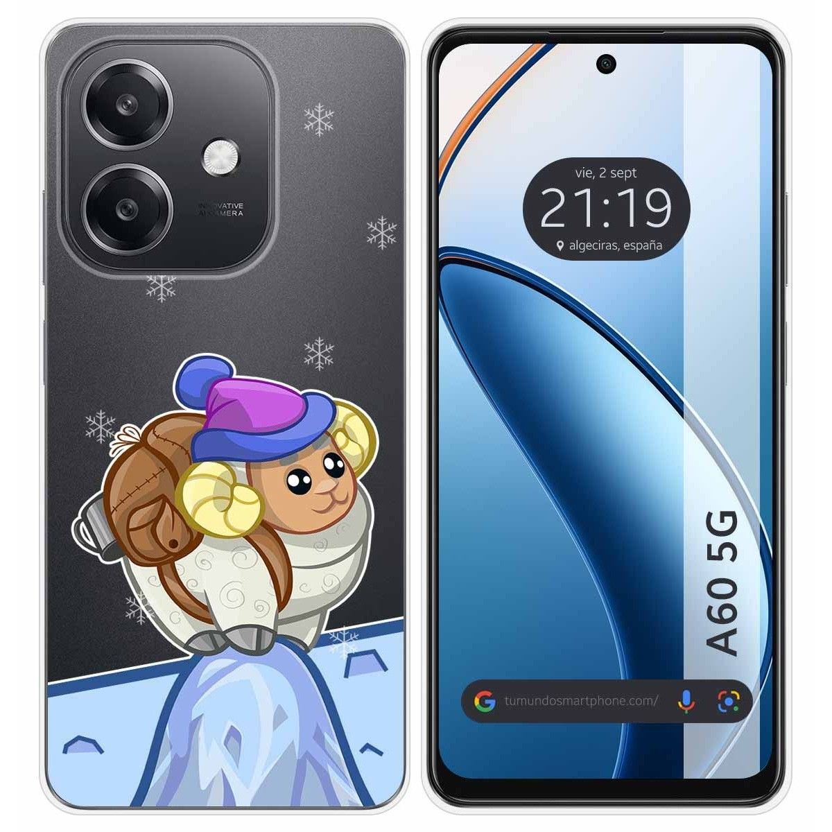 Funda Silicona Transparente para Oppo A60 5G diseño Cabra Dibujos