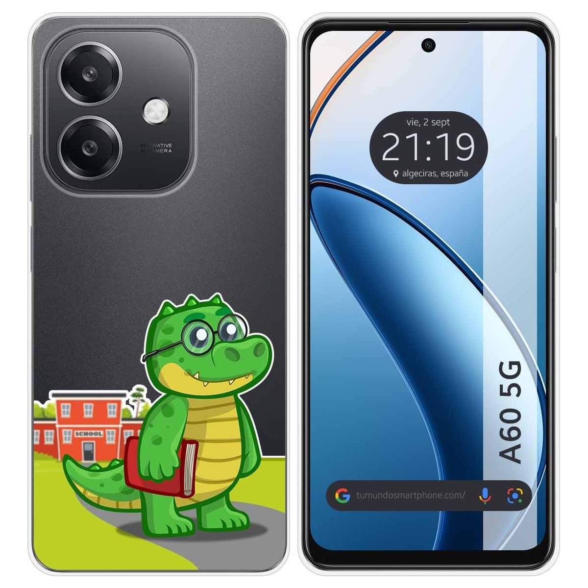 Funda Silicona Transparente para Oppo A60 5G diseño Coco Dibujos