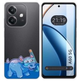 Funda Silicona Transparente para Oppo A60 5G diseño Hipo Dibujos