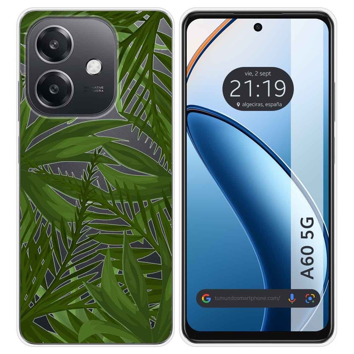 Funda Silicona Transparente para Oppo A60 5G diseño Jungla Dibujos
