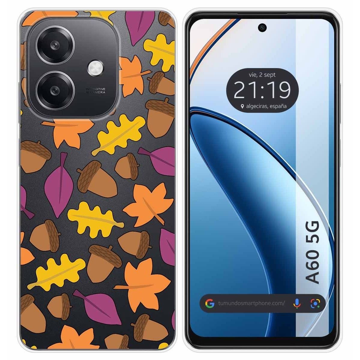 Funda Silicona Transparente para Oppo A60 5G diseño Otoño Dibujos