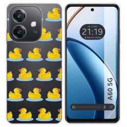Funda Silicona Transparente para Oppo A60 5G diseño Pato Dibujos