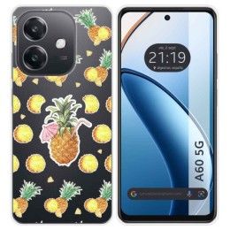 Funda Silicona Transparente para Oppo A60 5G diseño Piña Dibujos
