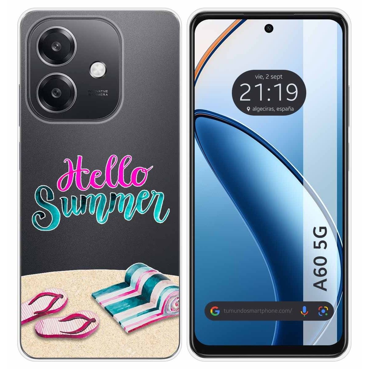 Funda Silicona Transparente para Oppo A60 5G diseño Summer Dibujos