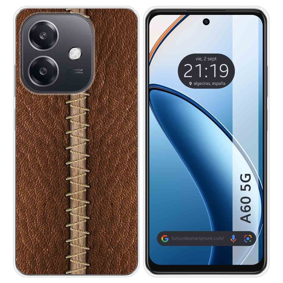 Funda Silicona para Oppo A60 5G diseño Cuero 01 Dibujos