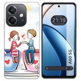 Funda Silicona para Oppo A60 5G diseño Café Dibujos
