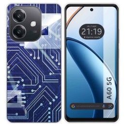 Funda Silicona para Oppo A60 5G diseño Circuito Dibujos