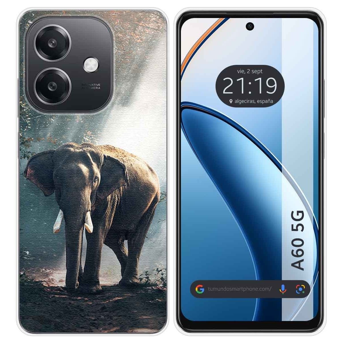 Funda Silicona para Oppo A60 5G diseño Elefante Dibujos