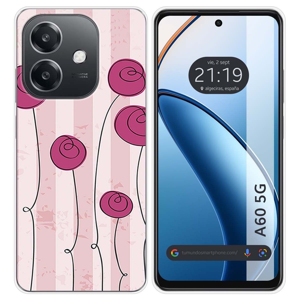 Funda Silicona para Oppo A60 5G diseño Flores Vintage Dibujos