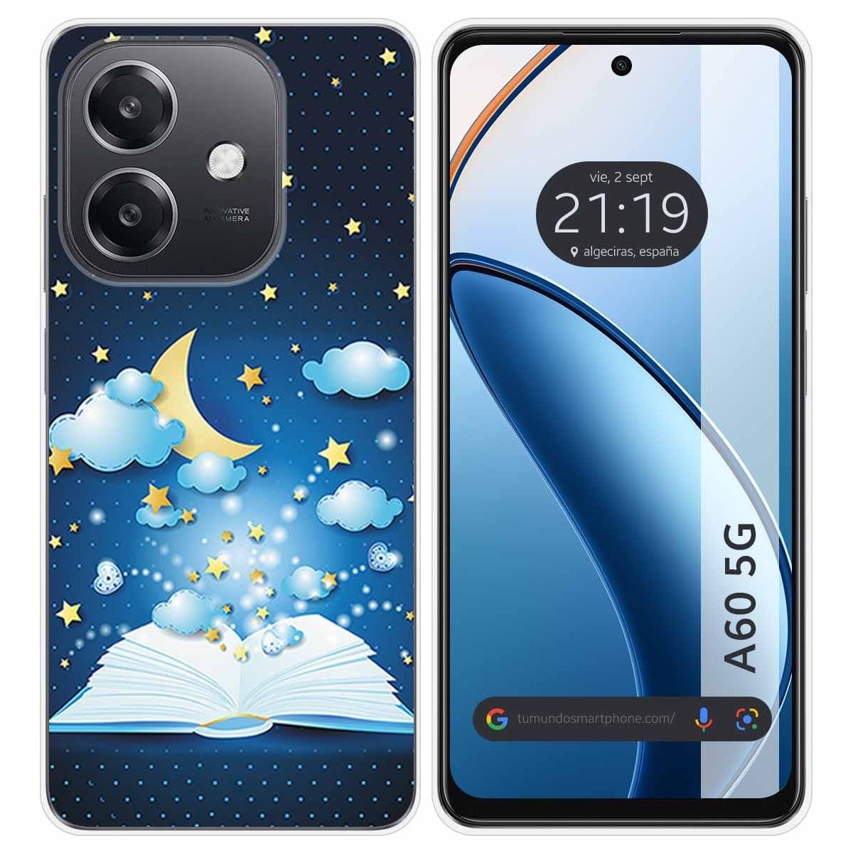 Funda Silicona para Oppo A60 5G diseño Libro Cuentos Dibujos