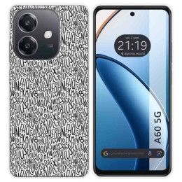 Funda Silicona para Oppo A60 5G diseño Letras Dibujos