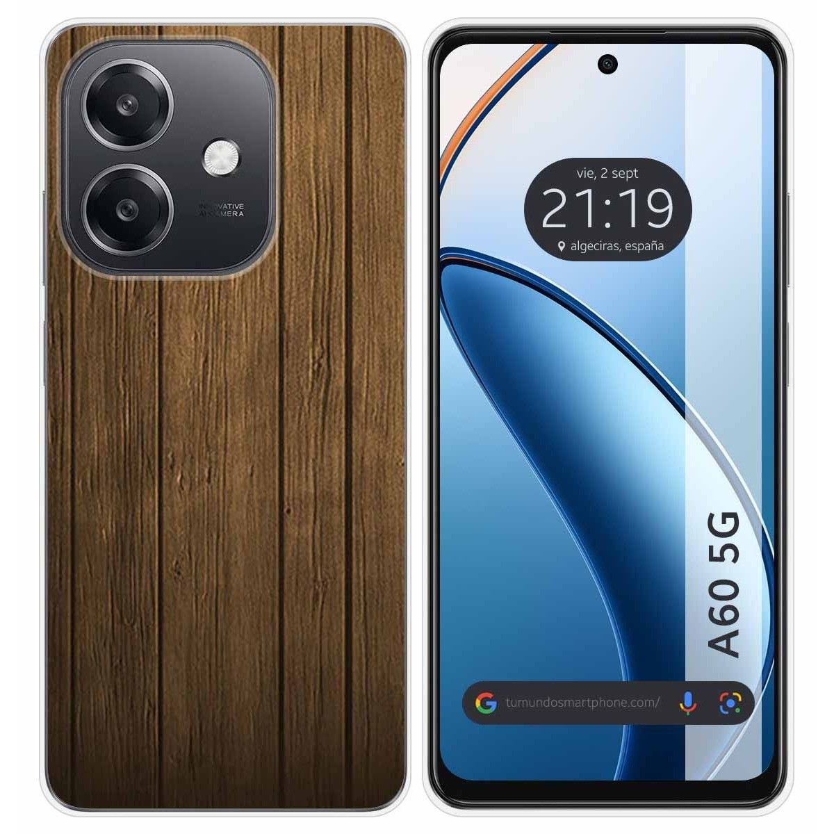 Funda Silicona para Oppo A60 5G diseño Madera Dibujos