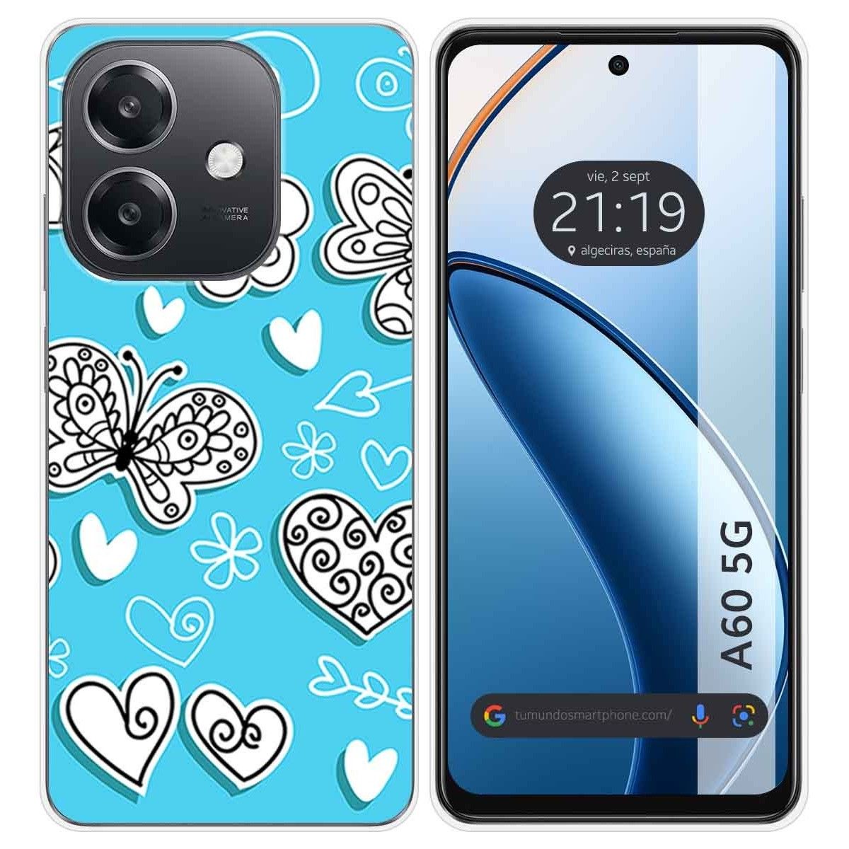 Funda Silicona para Oppo A60 5G diseño Mariposas Dibujos