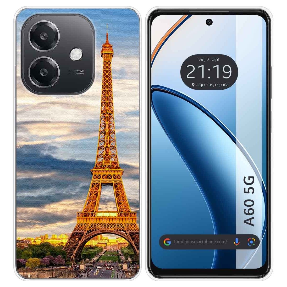 Funda Silicona para Oppo A60 5G diseño Paris Dibujos