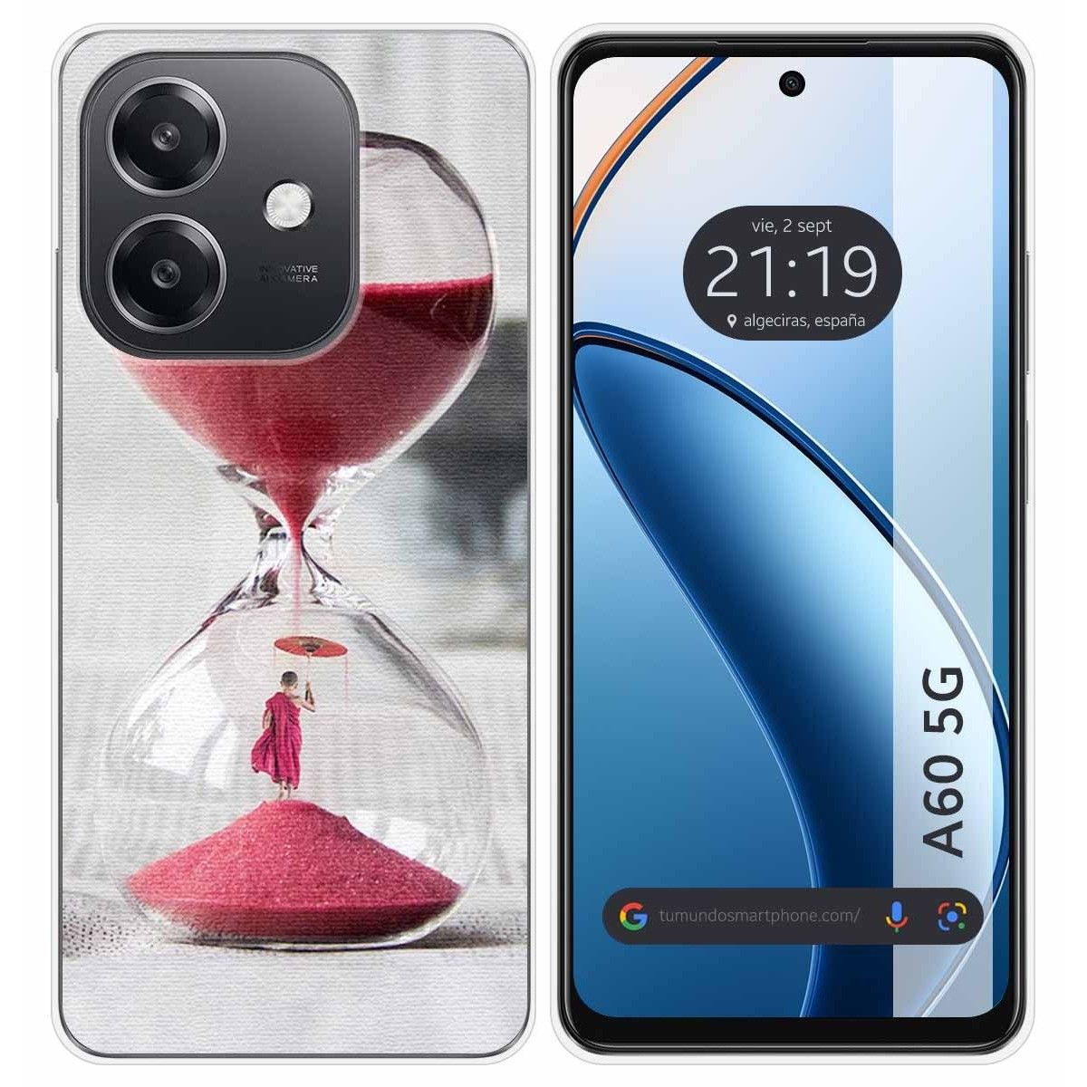 Funda Silicona para Oppo A60 5G diseño Reloj Dibujos