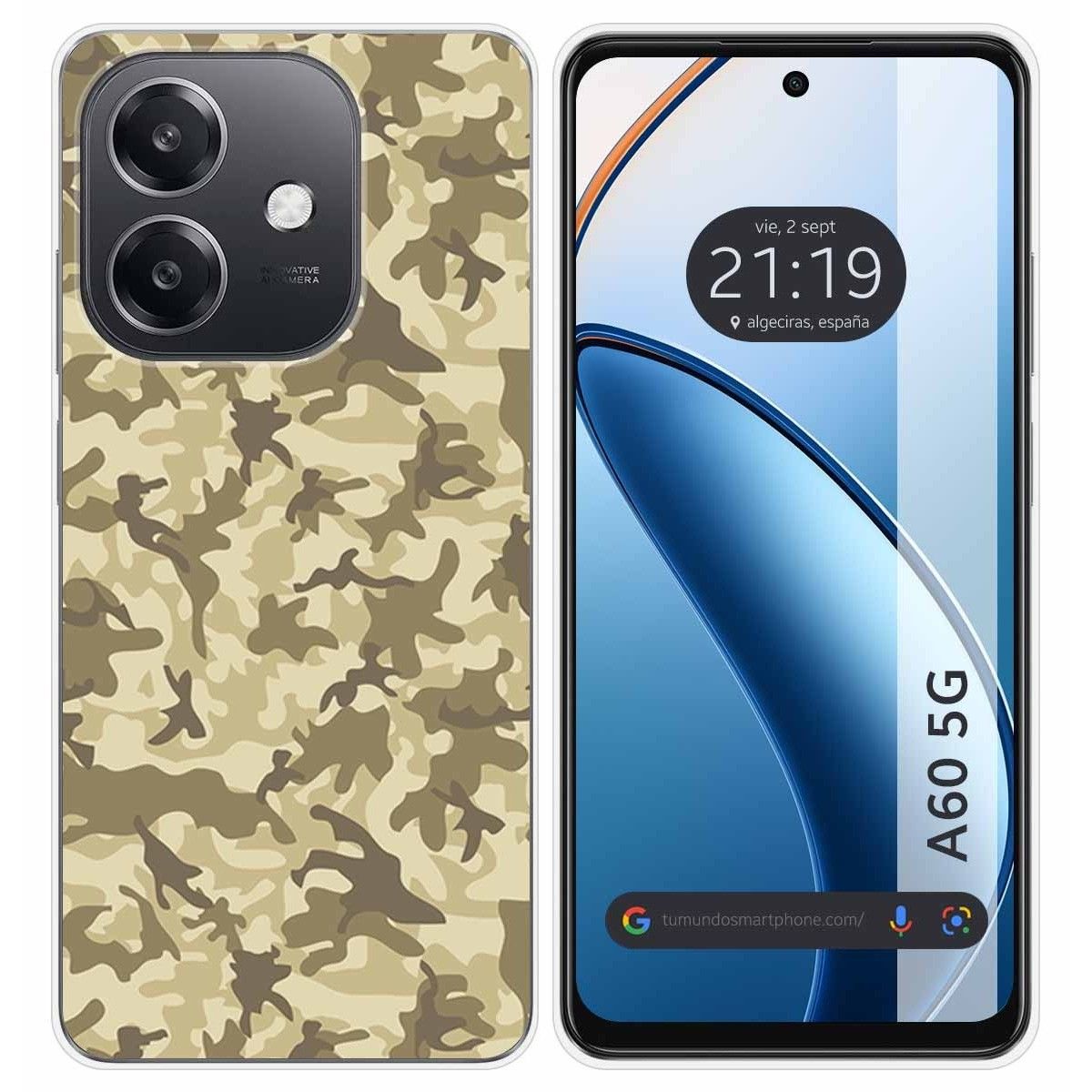 Funda Silicona para Oppo A60 5G diseño Sand Camuflaje Dibujos