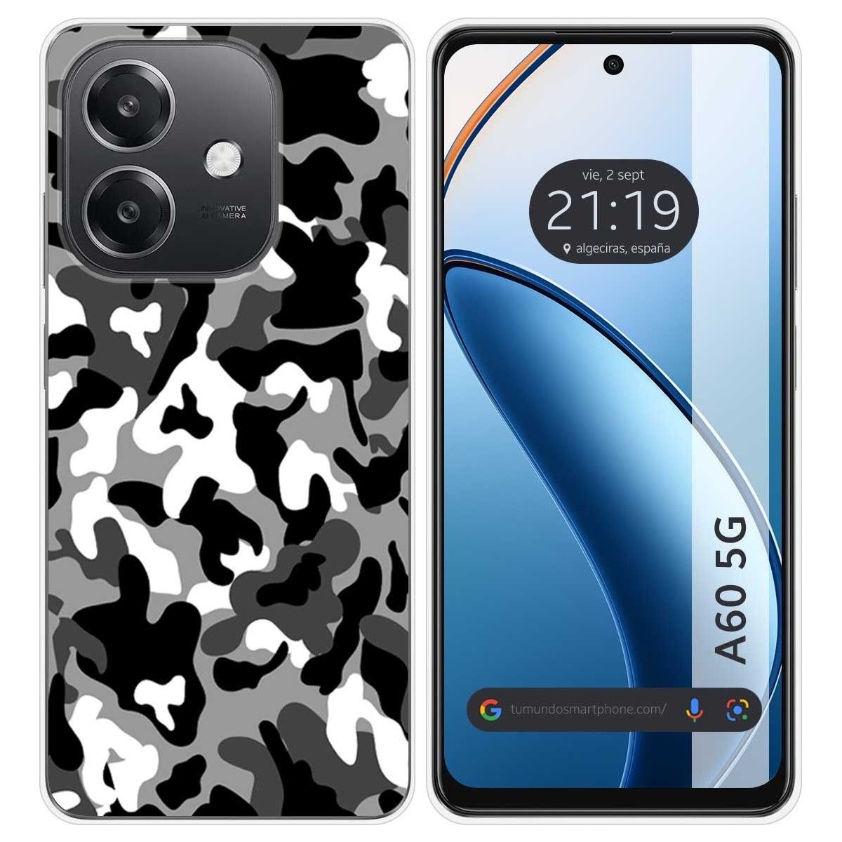Funda Silicona para Oppo A60 5G diseño Snow Camuflaje Dibujos