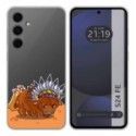 Funda Silicona Transparente para Samsung Galaxy S24 FE 5G diseño Bufalo Dibujos