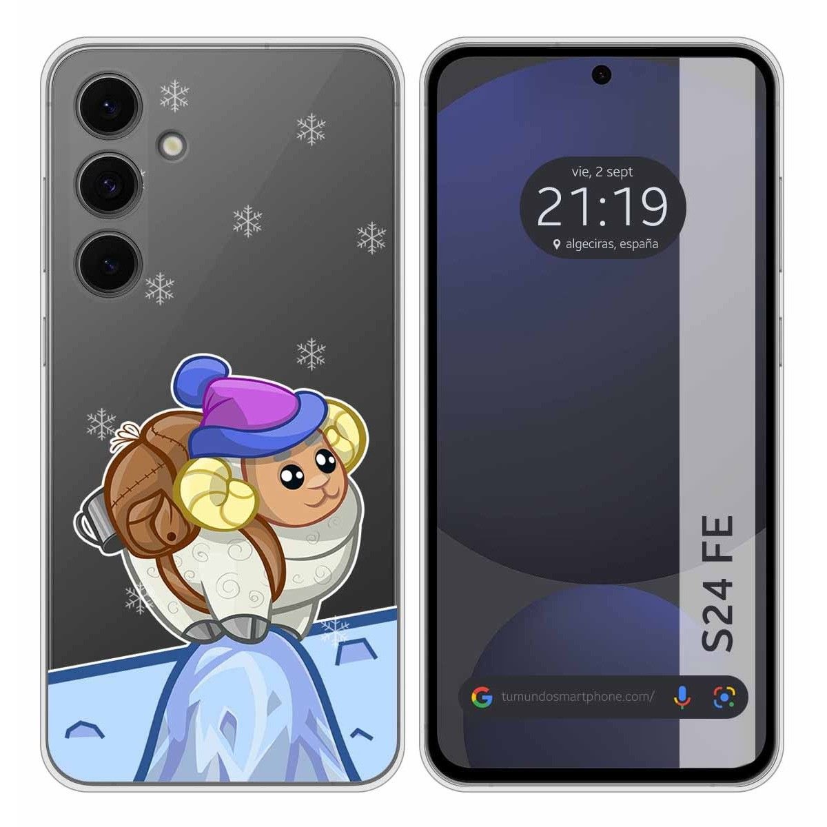 Funda Silicona Transparente para Samsung Galaxy S24 FE 5G diseño Cabra Dibujos