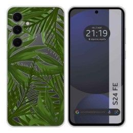 Funda Silicona Transparente para Samsung Galaxy S24 FE 5G diseño Jungla Dibujos