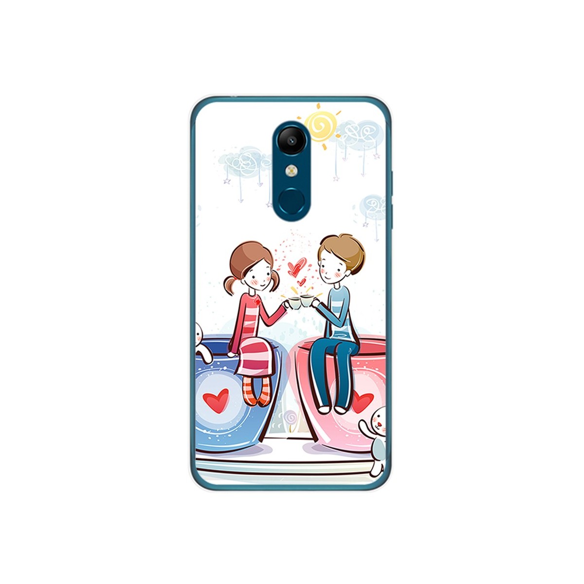 Funda Gel Tpu para Lg K11 Diseño Cafe Dibujos