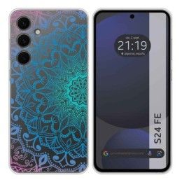 Funda Silicona Transparente para Samsung Galaxy S24 FE 5G diseño Mandala Dibujos
