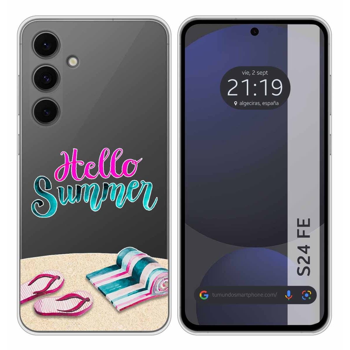 Funda Silicona Transparente para Samsung Galaxy S24 FE 5G diseño Summer Dibujos