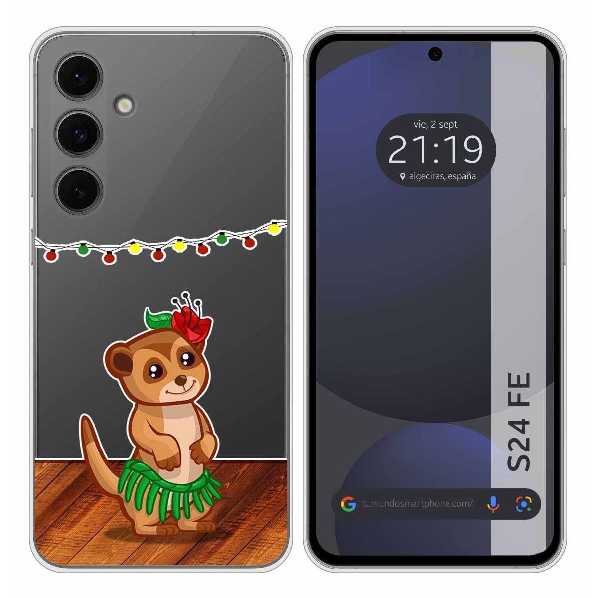 Funda Silicona Transparente para Samsung Galaxy S24 FE 5G diseño Suricata Dibujos