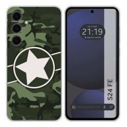 Funda Silicona para Samsung Galaxy S24 FE 5G diseño Camuflaje 01 Dibujos