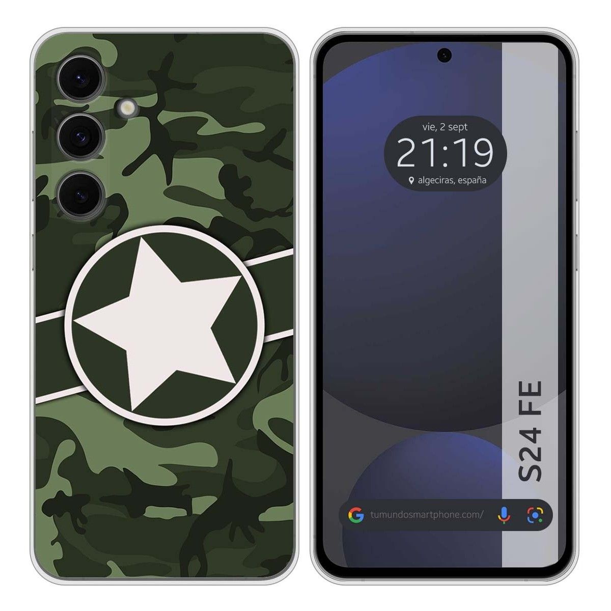 Funda Silicona para Samsung Galaxy S24 FE 5G diseño Camuflaje 01 Dibujos