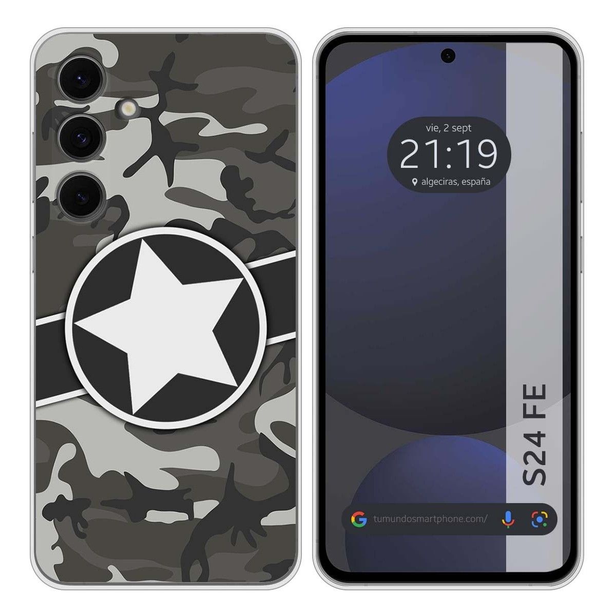 Funda Silicona para Samsung Galaxy S24 FE 5G diseño Camuflaje 02 Dibujos